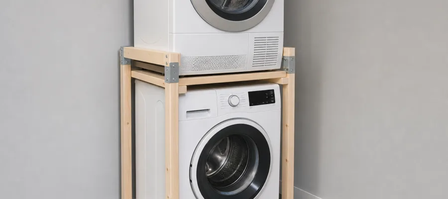 Kondenstrockner DIY: Stapel-Konstruktion fuer Waschmaschine und Trockner bauen