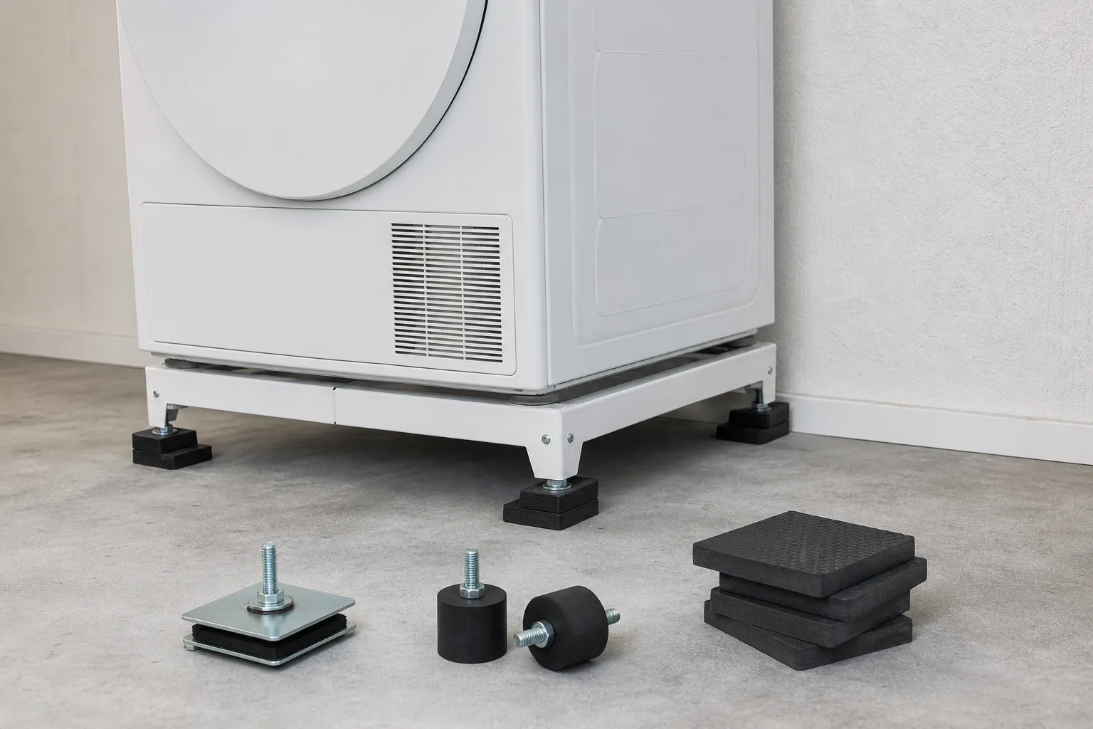Kondenstrockner DIY: Entkopplungsloesungen fuer Fuesse und Gestell selber machen